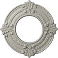 Ekena Millwork Benson Ceiling Medallion (Fits Canopies up to 4 1/8"), 9"OD x 4 1/8"ID x 5/8"P CM09BNPCF